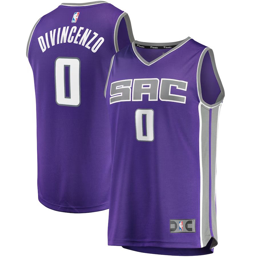 Men Sacramento Kings #0 Donte DiVincenzo Fanatics Branded Purple Fast Break Replica NBA Jersey->sacramento kings->NBA Jersey